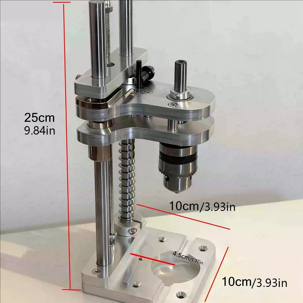 Precision Aluminum Profile Vertical Positioning Tool Woodworking Drilling Stand Mini Desktop Drill Stand For Straight Hole & DIY