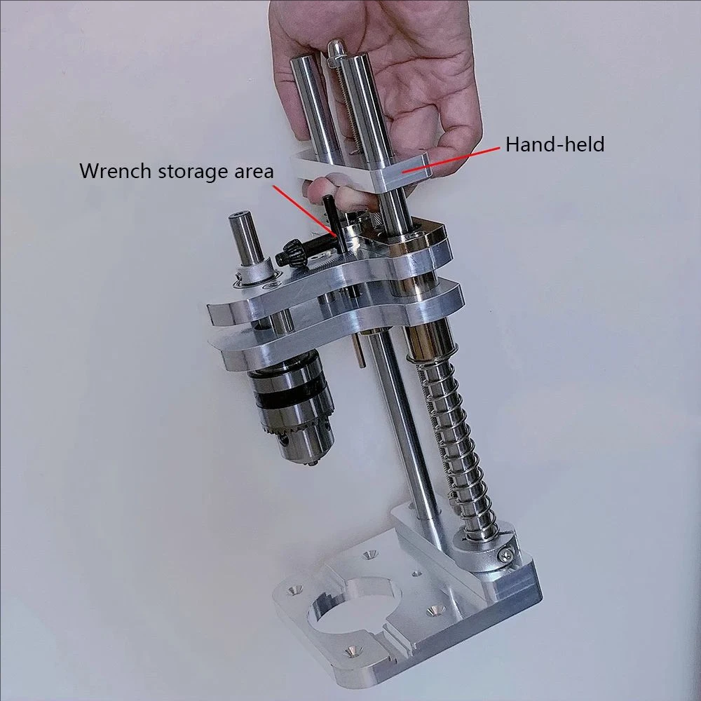 Precision Aluminum Profile Vertical Positioning Tool Woodworking Drilling Stand Mini Desktop Drill Stand For Straight Hole & DIY
