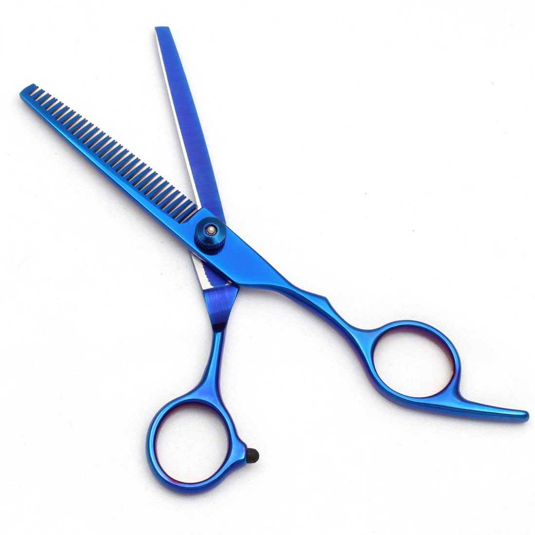 Hair Scissors 6" Japan Stainless Hairdressing Scissors Blue Hair Scissors Barber Shop Thinning Scissors Haircut Set Comb C1001