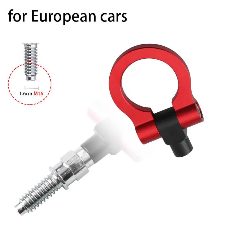 Colors Universal Racing Tow Hook Front Rear Car Trailer Hook Car Traction Hook M16 for European Cars M18 for Japanese Cars