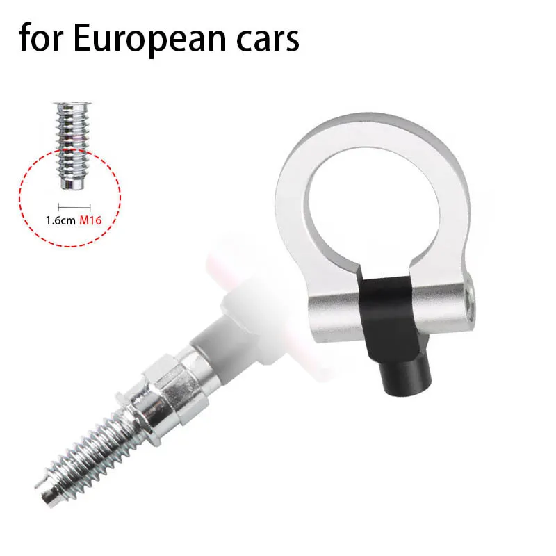 Colors Universal Racing Tow Hook Front Rear Car Trailer Hook Car Traction Hook M16 for European Cars M18 for Japanese Cars