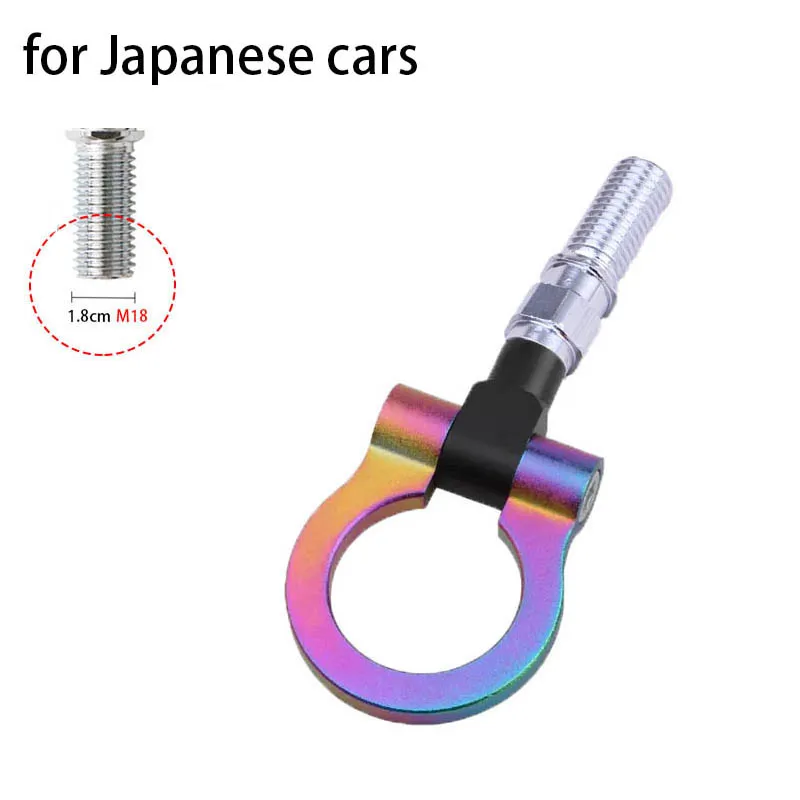 Colors Universal Racing Tow Hook Front Rear Car Trailer Hook Car Traction Hook M16 for European Cars M18 for Japanese Cars