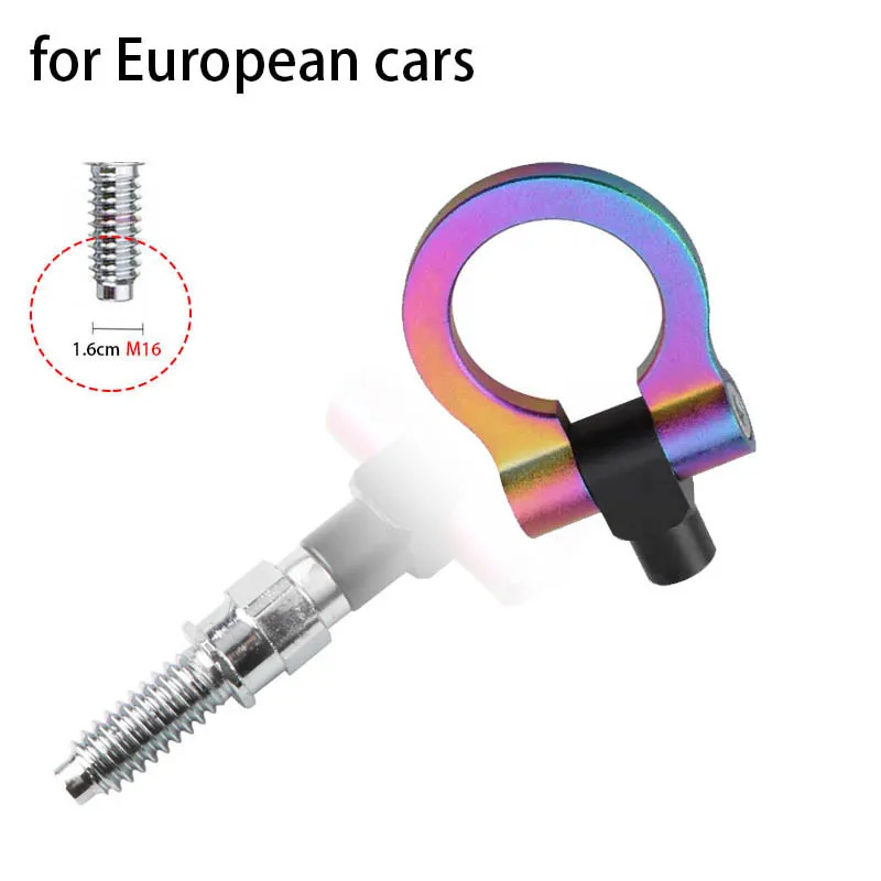 Colors Universal Racing Tow Hook Front Rear Car Trailer Hook Car Traction Hook M16 for European Cars M18 for Japanese Cars