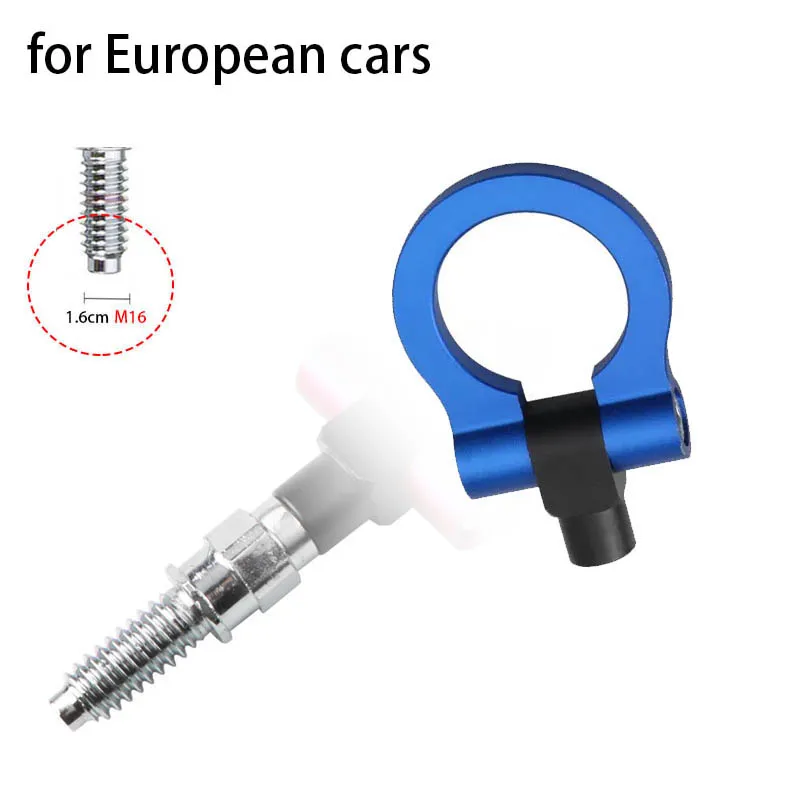 Colors Universal Racing Tow Hook Front Rear Car Trailer Hook Car Traction Hook M16 for European Cars M18 for Japanese Cars