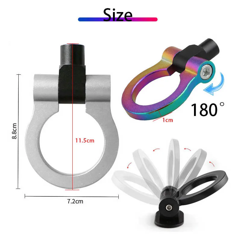 Colors Universal Racing Tow Hook Front Rear Car Trailer Hook Car Traction Hook M16 for European Cars M18 for Japanese Cars