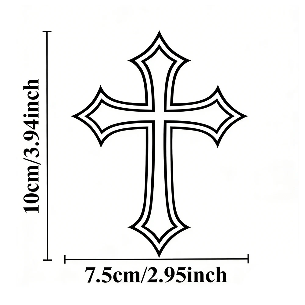 2pcs Creative Cross Motocycle Stickers for Motorbike Fairing Helmet Tailbox Fuel Tank Car Windows Scooter Universal Vinyl Decals