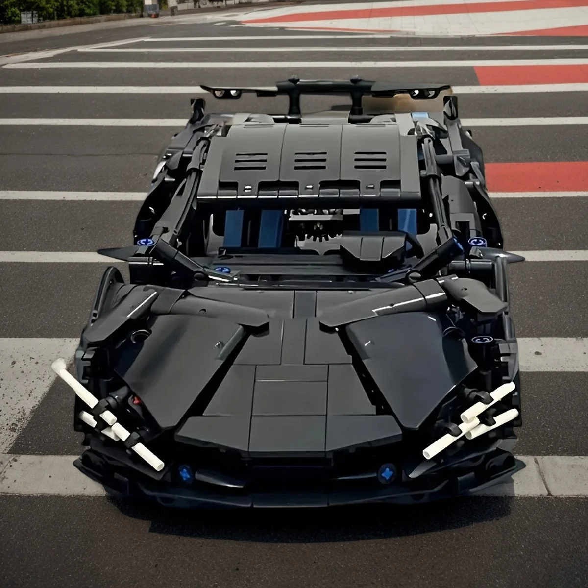 1:14 Black Sports Car Building Blocks Set 1000PCS+, Suitable for 14+, Educational Assembled Model, Home Decoration & Gift