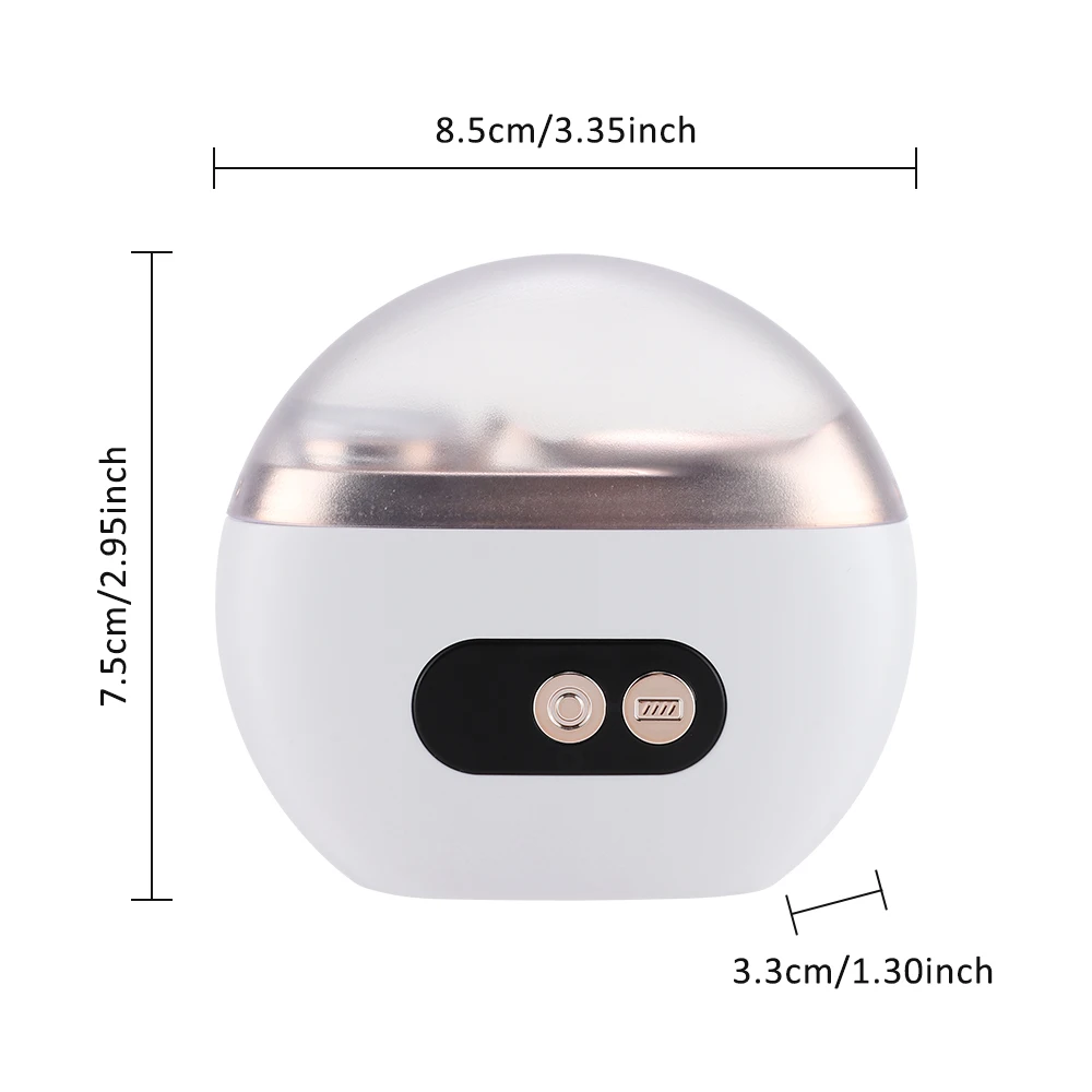 2 in 1 Multi-functional Electric Nail Clipper 3-Speed Nail Polishing Auto Nail Trimmer Scissor File with Light for Kids Adult