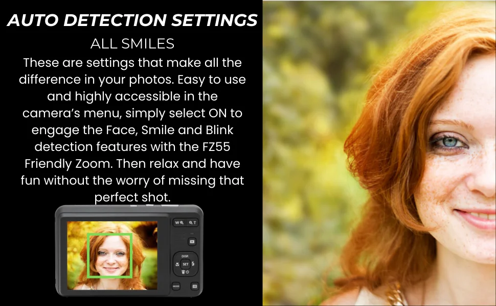 Original KODAK PIXPRO FZ55 Digital Camera 16MP 5X Zoom 1080P Vlogging Compact Point & Shoot with 32GB SD Card Case Gift Kit
