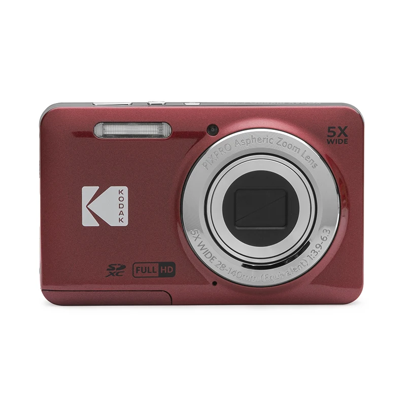 Original KODAK PIXPRO FZ55 Digital Camera 16MP 5X Zoom 1080P Vlogging Compact Point & Shoot with 32GB SD Card Case Gift Kit