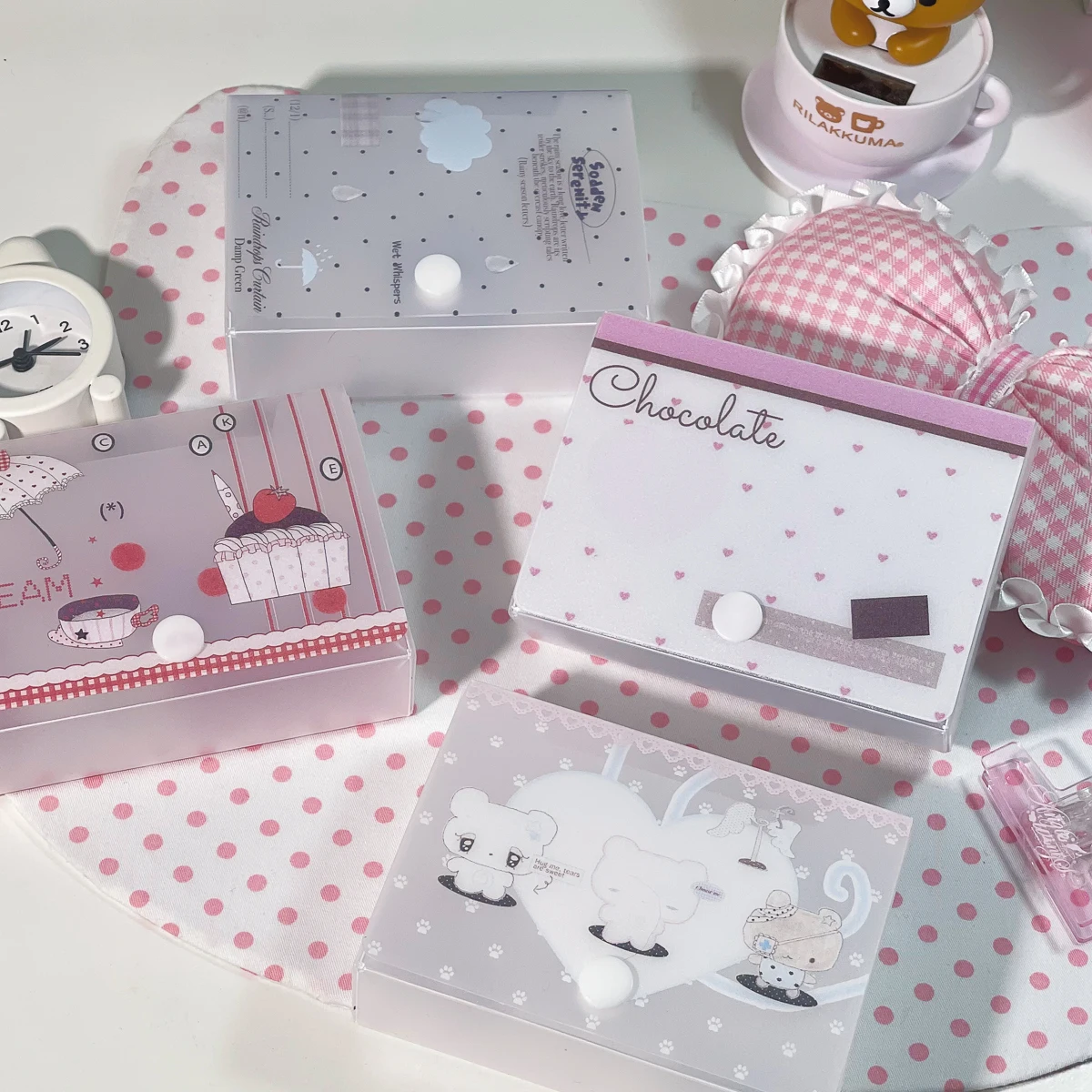M5 Storage Box Organizer 3-inch Album Stickers Notes Idol Cards Photos Cute Name Card Holder Minimalist Style