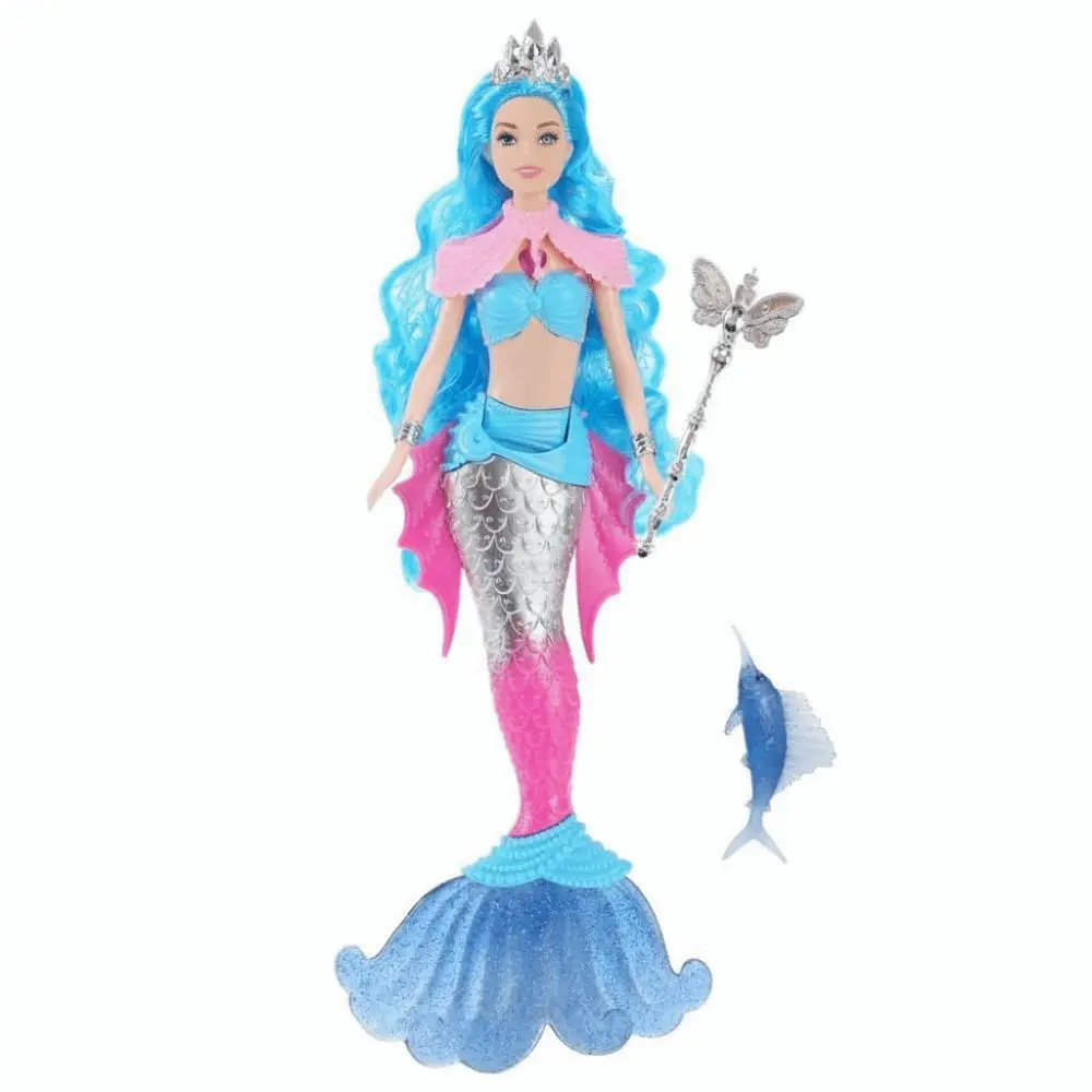 Cute Soft Light Light Music Mermaid 32cm Gentle Music Playhouse Toy Cartoon Children Gift Children Play