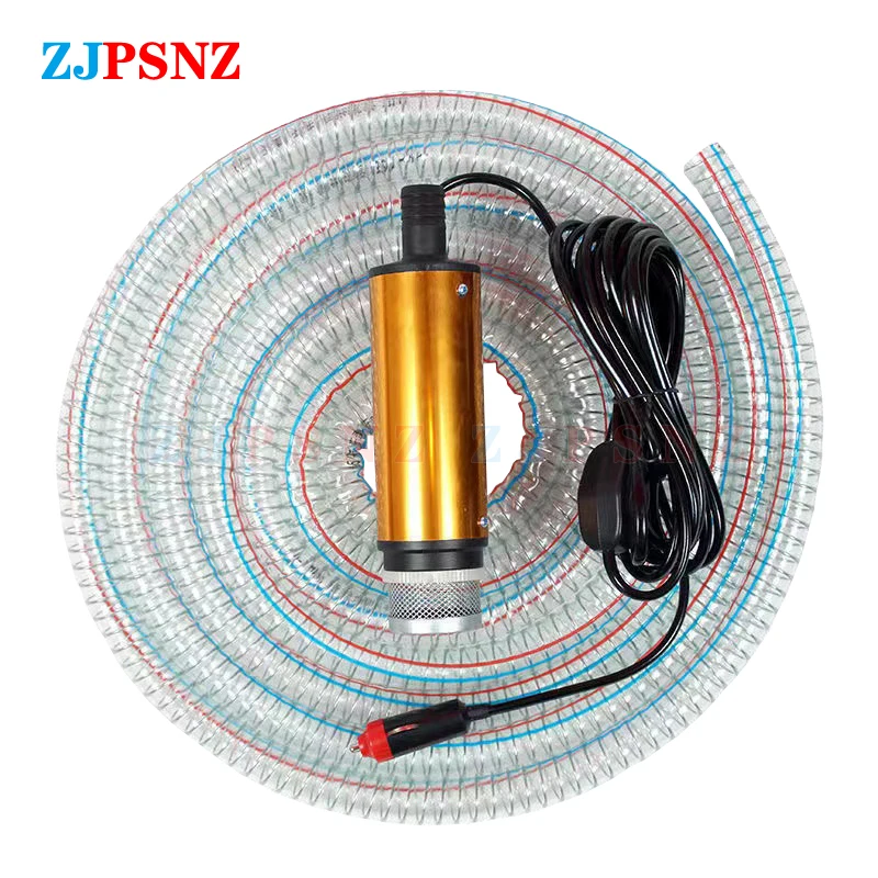 Portable Electric Submersible Pump 12V 24V Diesel Oil Water Sewage Water Transfer Pump Fuel Pump Kit for Car Camping Fishing RV