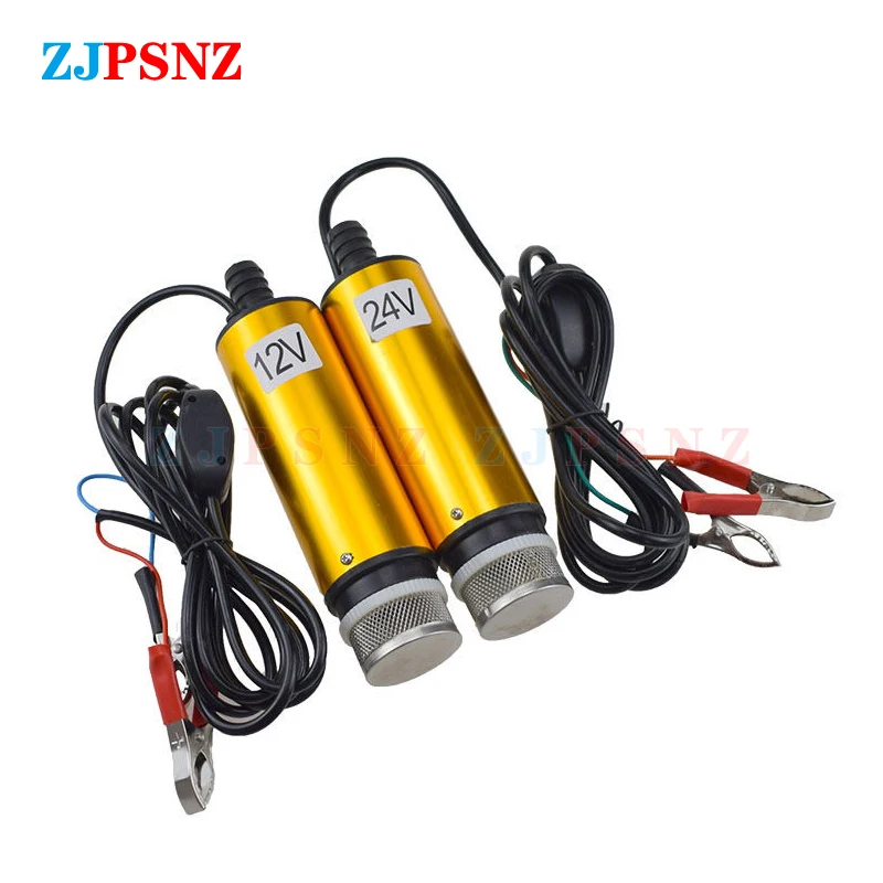 Portable Electric Submersible Pump 12V 24V Diesel Oil Water Sewage Water Transfer Pump Fuel Pump Kit for Car Camping Fishing RV
