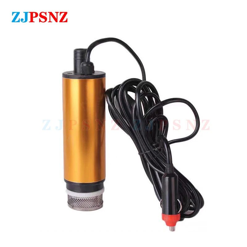 Portable Electric Submersible Pump 12V 24V Diesel Oil Water Sewage Water Transfer Pump Fuel Pump Kit for Car Camping Fishing RV