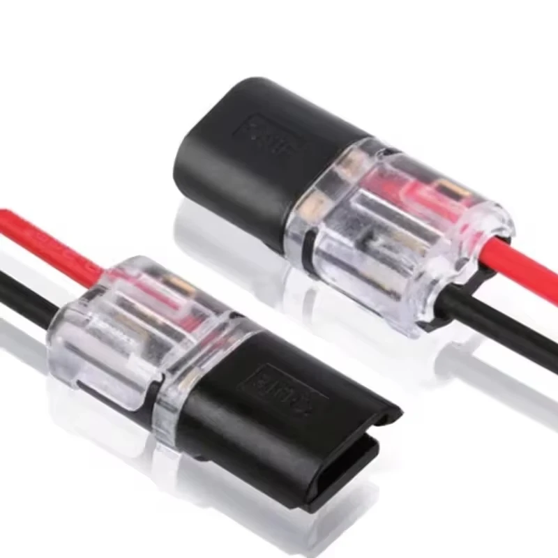 100pcs Electric Wire Connector No Strip Quick Dual Line Cable Interconnection Detachable Automotive Terminal Plug