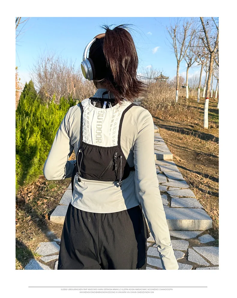 Reflective Running Hydration Vest Cycling Backpack for Outdoor Sports Climbing Hiking Mtb Road Bike - Adjustable Vest Bag