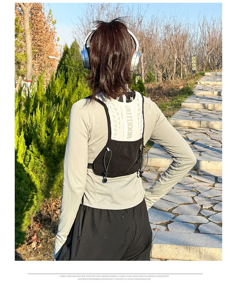 Reflective Running Hydration Vest Cycling Backpack for Outdoor Sports Climbing Hiking Mtb Road Bike - Adjustable Vest Bag