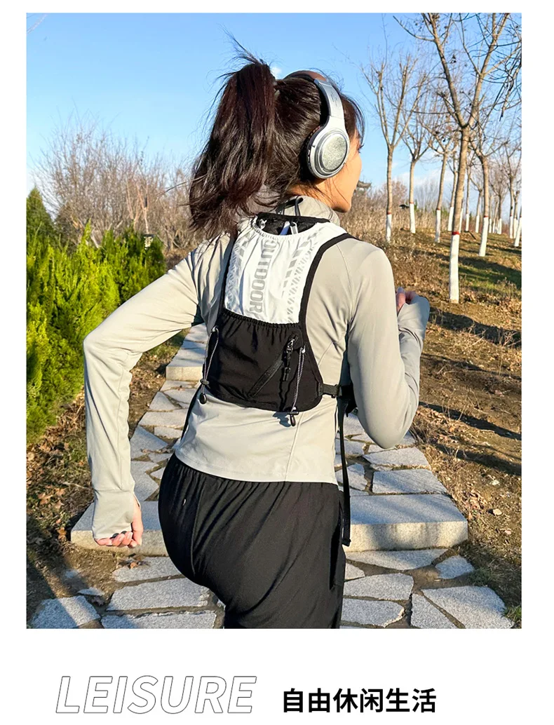 Reflective Running Hydration Vest Cycling Backpack for Outdoor Sports Climbing Hiking Mtb Road Bike - Adjustable Vest Bag