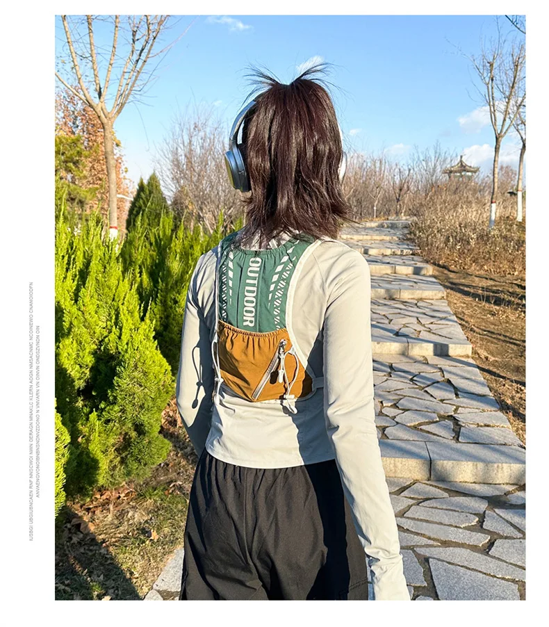 Reflective Running Hydration Vest Cycling Backpack for Outdoor Sports Climbing Hiking Mtb Road Bike - Adjustable Vest Bag