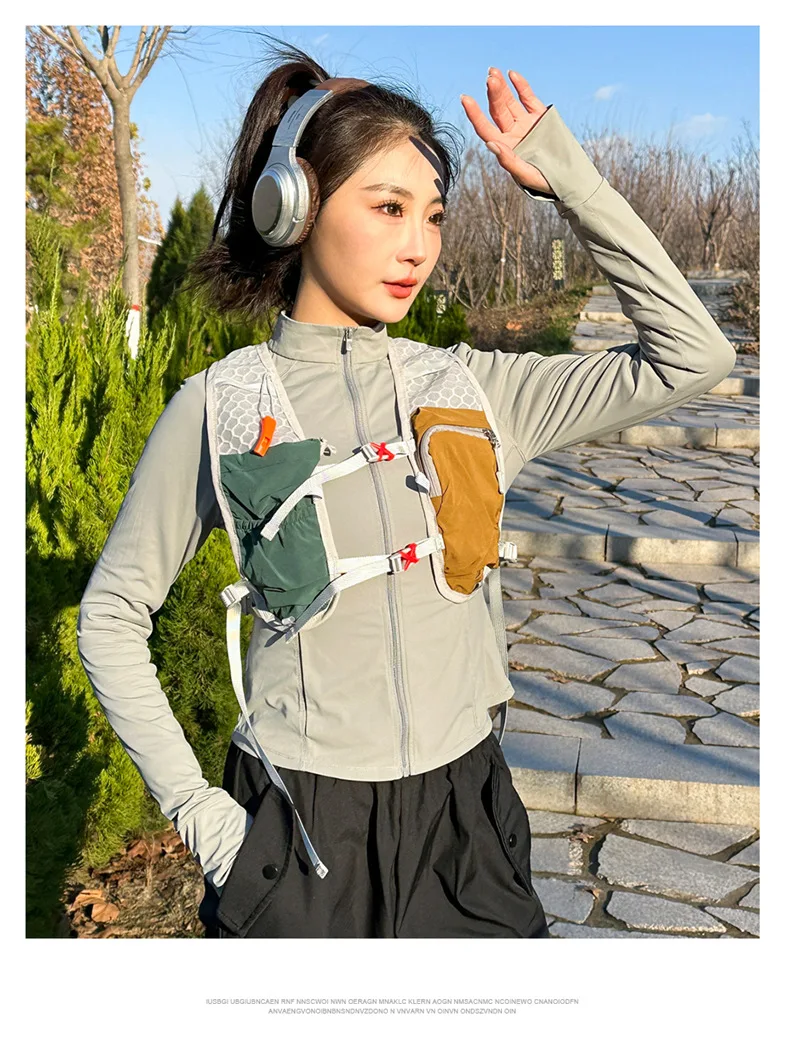 Reflective Running Hydration Vest Cycling Backpack for Outdoor Sports Climbing Hiking Mtb Road Bike - Adjustable Vest Bag