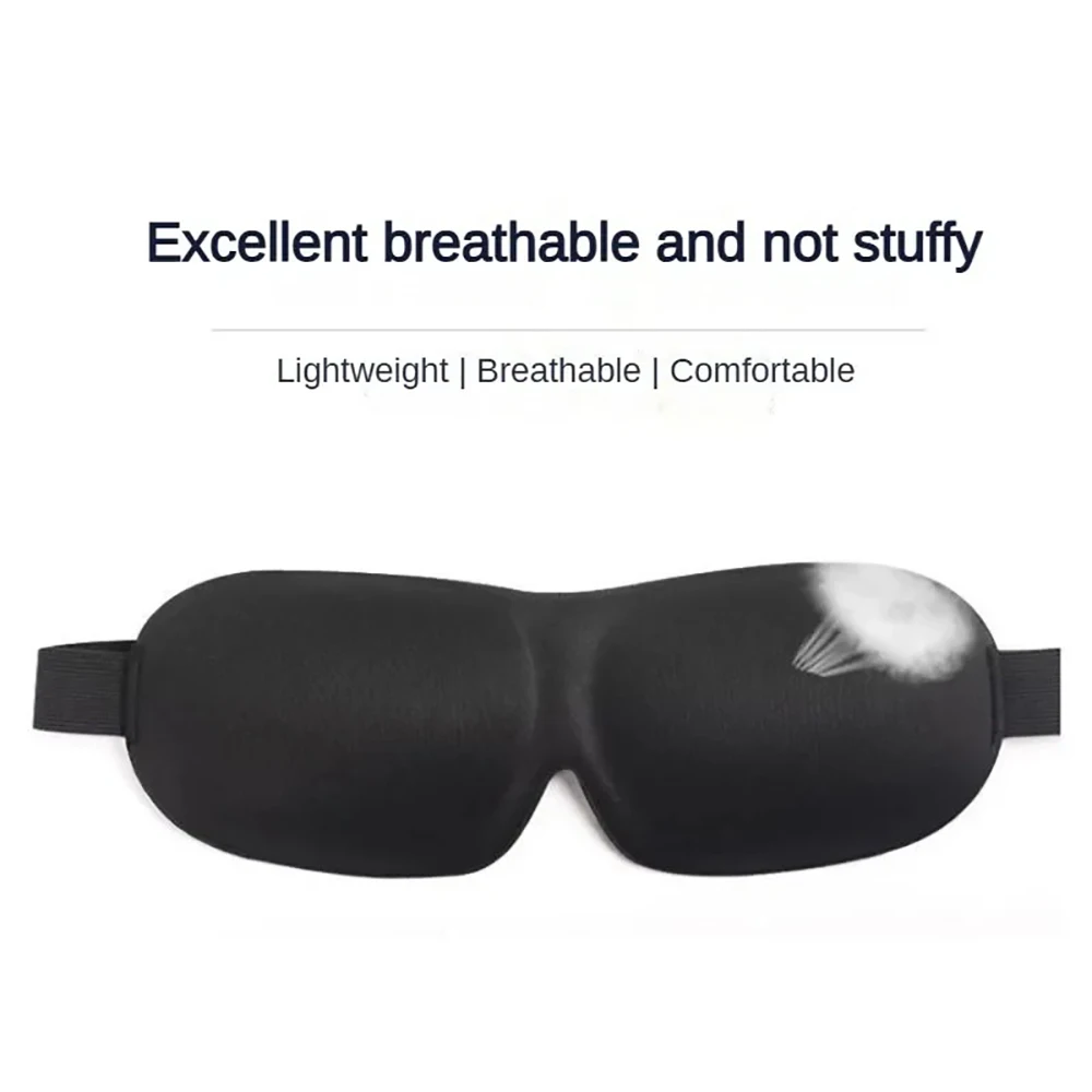 Hot 3D Non-Marking Three-Dimensional Eye Mask Without Nose Simple Solid Color Blackout Sleep Mask Students Lunch Break Eye Masks