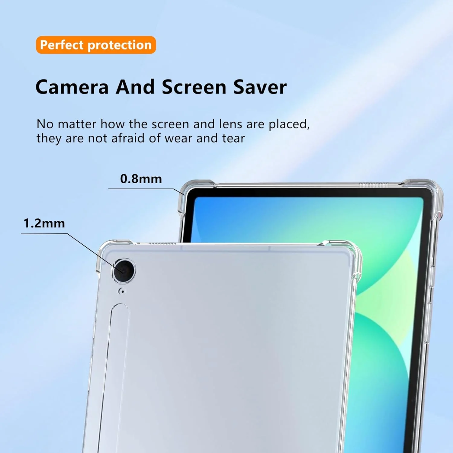 Tablet Cover for Samsung Galaxy Tab A11/A9/A11 Plus/S6 Lite/A8/A7/A7 Lite Slim TPU Anti-Yellowing Silicone Transparent case