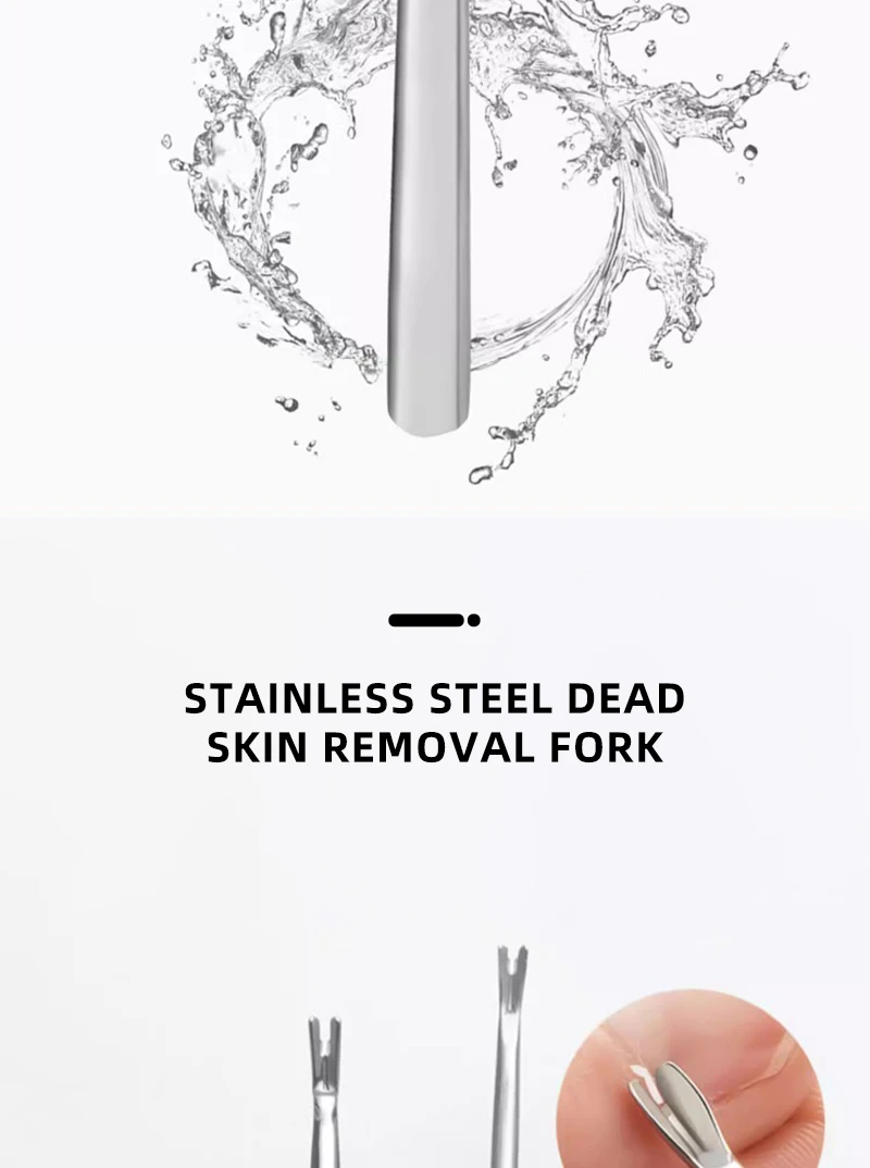 metal Cuticle Pusher Dead Skin Remover Nail Care Tool for Manicure