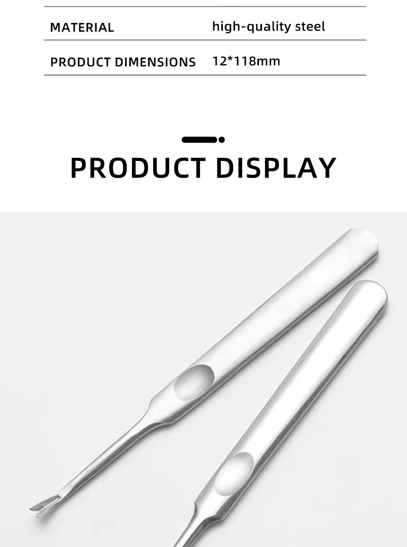 metal Cuticle Pusher Dead Skin Remover Nail Care Tool for Manicure