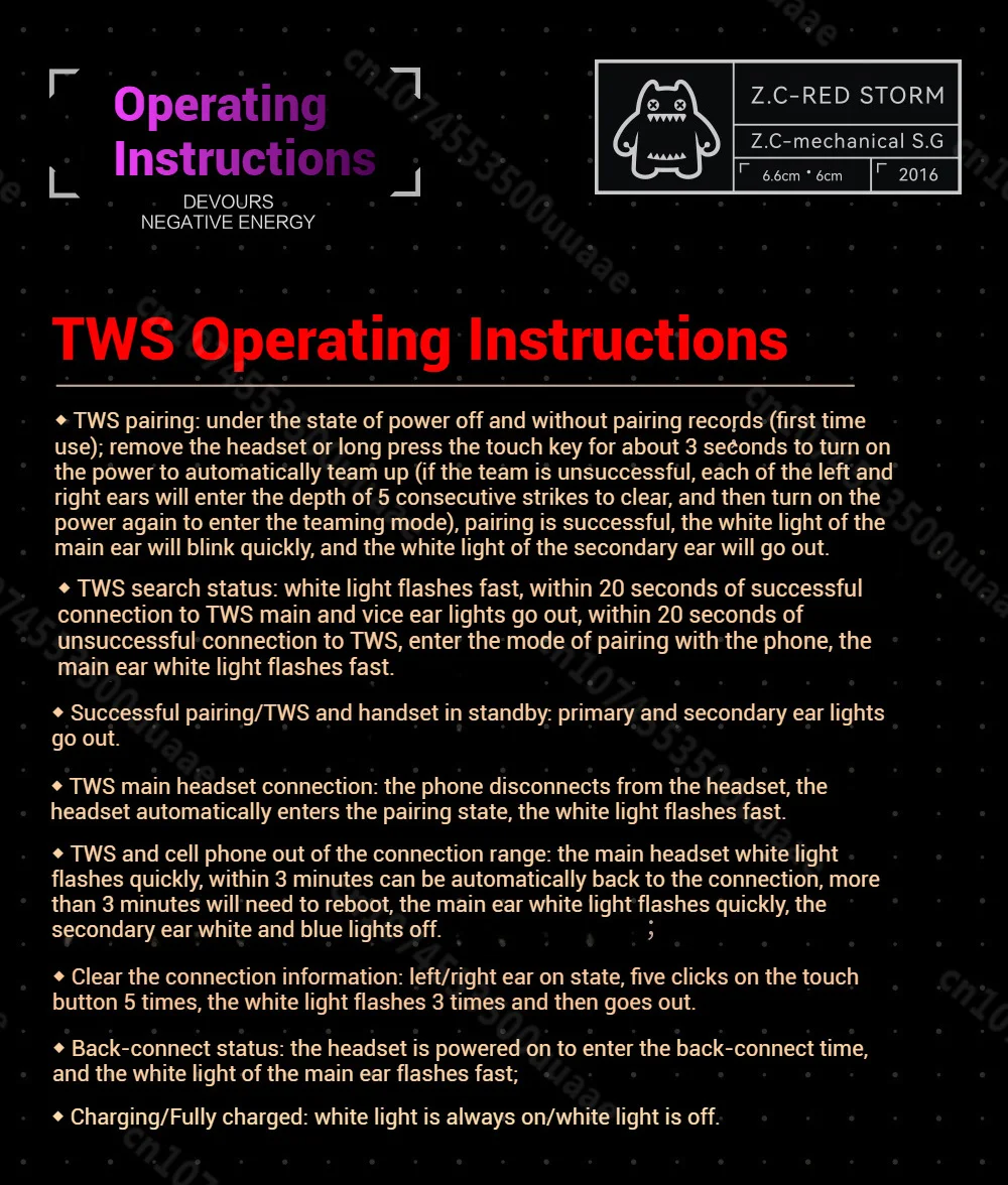Zombies Cat B8 TWS Wireless Earbuds Necklace Design Bluetooth 5.4 Headphone ENC Call Noise Reduction Wireless Earphones with Mic