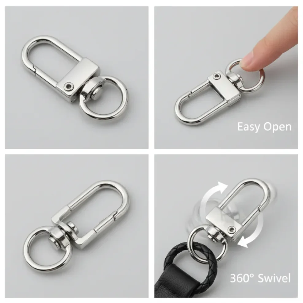 5-100Pcs Alloy Snap Lobster Clasp Hooks Keychain Findings for DIY Key Chain Necklace Bracelet Accessories Supplies Accessories