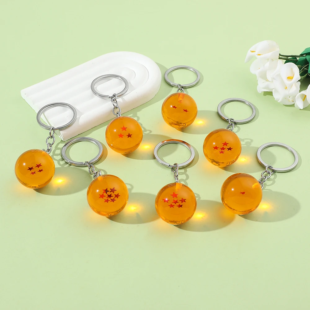 Japanese Cartoon Dragon Ball Keychain Figurine Toy Key Ring Pendant Car Keychain Gift Accessory