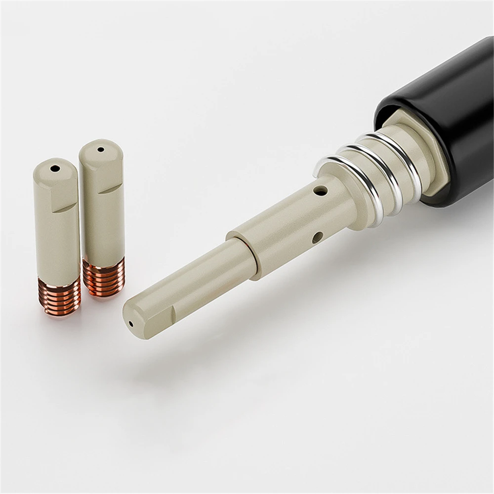 6PCS/Pack, MB-15AK 15AK Coated Welding Tool 0.8mm 1.0mm 1.2mm Purple Copper Conductive Coating Nozzle Insulating Sleeve Connecti
