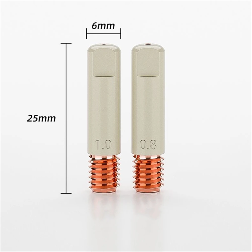 6PCS/Pack, MB-15AK 15AK Coated Welding Tool 0.8mm 1.0mm 1.2mm Purple Copper Conductive Coating Nozzle Insulating Sleeve Connecti