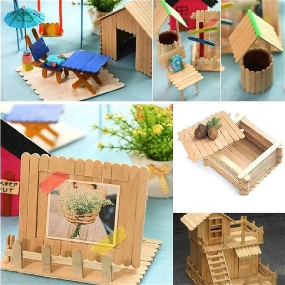 50/100/150Pcs 10cm Wooden Resin Epoxy Stirring Stick Popsicle Ice Cream Stick Handmade Tool DIY Home Art Classroom Supplies