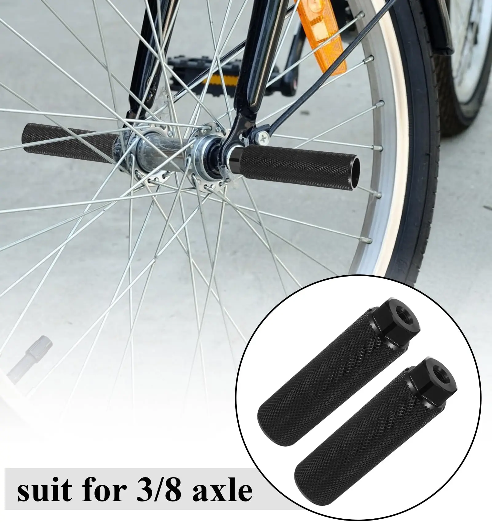 Bicycle Anti Skid Pegs Lead Foot For BMX Bike Fit 3/8'' Axle Footrest-Lever Bike Pegs Aluminum Alloy Bicycle Accessories