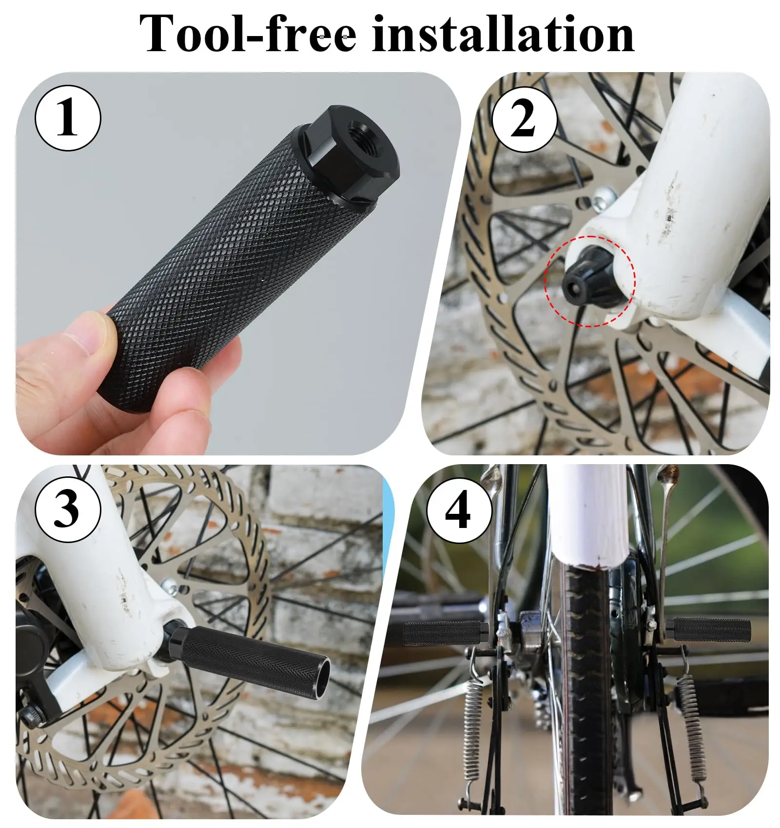 Bicycle Anti Skid Pegs Lead Foot For BMX Bike Fit 3/8'' Axle Footrest-Lever Bike Pegs Aluminum Alloy Bicycle Accessories