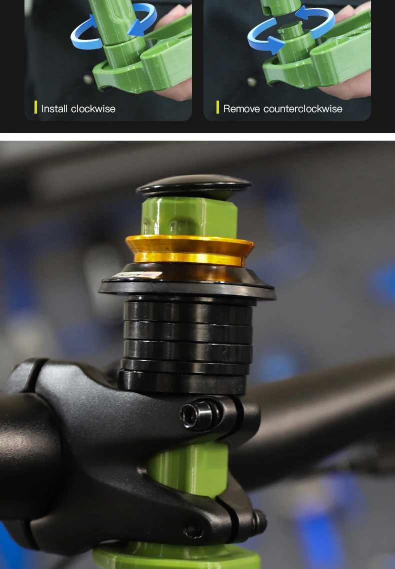 RRSKIT Virtual Head Tube For Bicycle Apply To Road Mountain Bike Gravel Cycling Ultralight Virtual Head Tube Bicycle Repair Tool