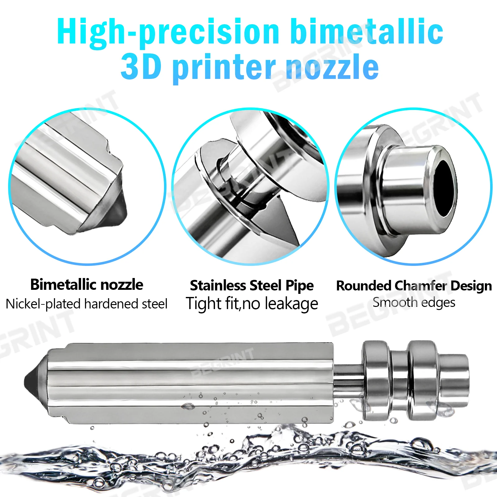 For Anycubic Kobra X/Kobra 4 Hot End Nozzle 0.2/0.6/0.8/0.4mm Heatbreak KX One-Piece Hotend Bimetal Nozzles 3D Printer Parts