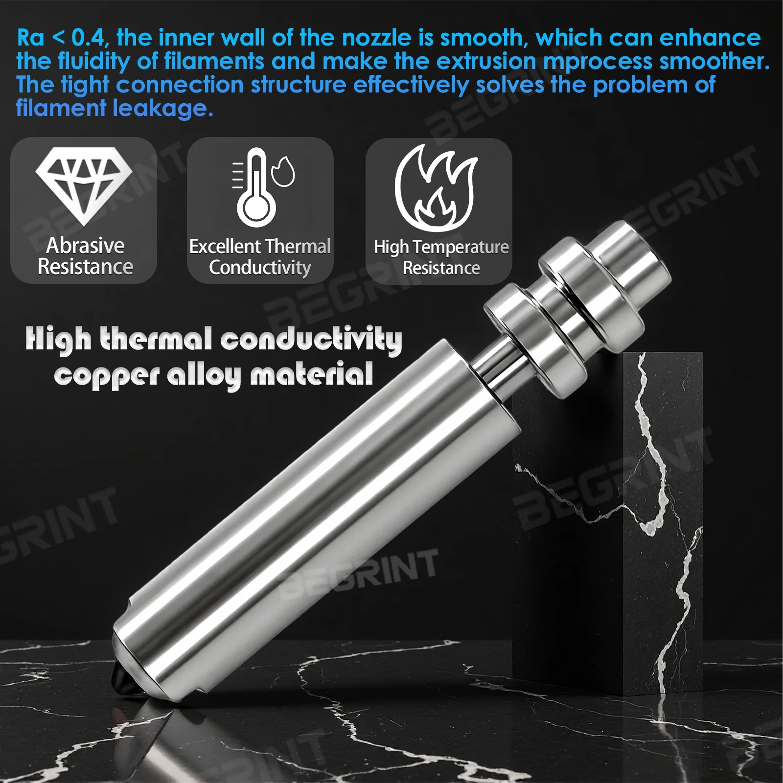 For Anycubic Kobra X/Kobra 4 Hot End Nozzle 0.2/0.6/0.8/0.4mm Heatbreak KX One-Piece Hotend Bimetal Nozzles 3D Printer Parts