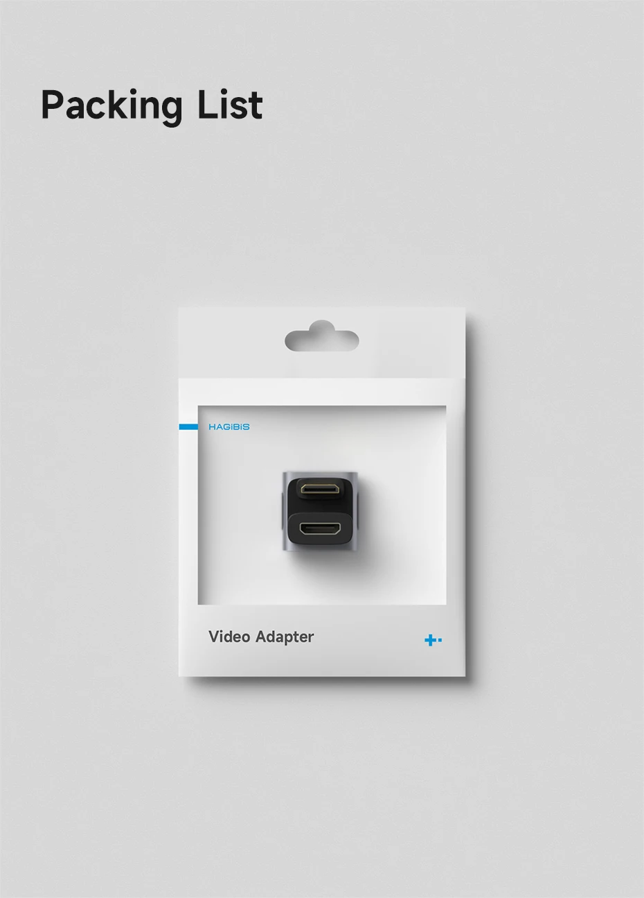 Hagibis Mini HDMI to HDMI Adapter Right Angle 90 Degree Male to Female Mini HDMI Connector L Shape Converter High Refresh Rate