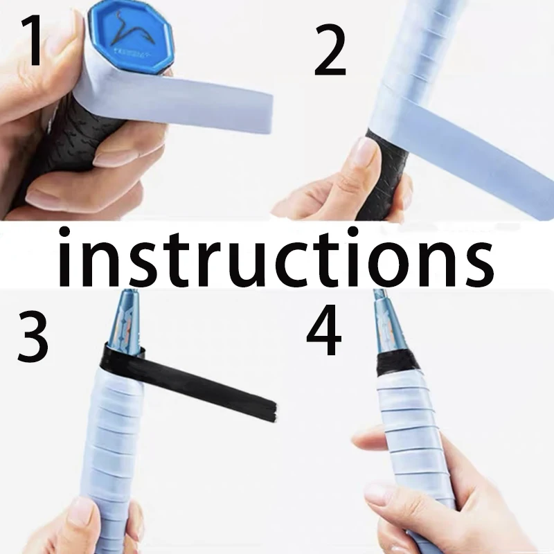 6 Piece of Badminton Grip Anti Slip Straps, Tennis Racket Sports Grip Pads, Shock-Absorbing Grip Straps