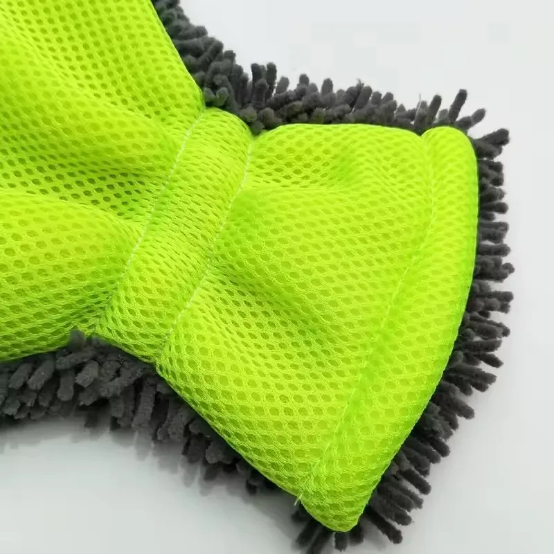1/2Pcs Car Wash Gloves Microfiber Wipe Car Sponge Scratch Free Car Wash Cleaning Coral Velvet Double-Sided Cleaning Tool