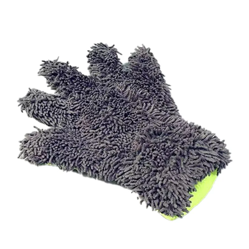 1/2Pcs Car Wash Gloves Microfiber Wipe Car Sponge Scratch Free Car Wash Cleaning Coral Velvet Double-Sided Cleaning Tool