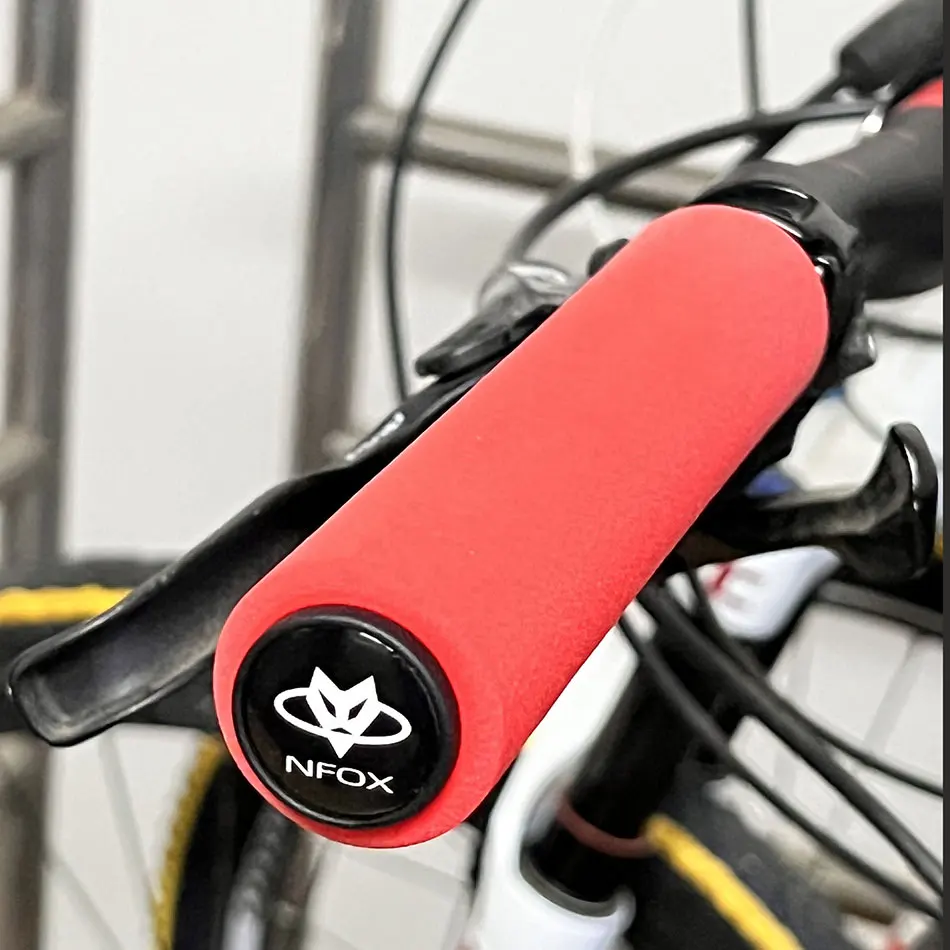 2pcs/1 Mountain Road Cycling Bicycle MTB Handlebar Grips Cover Grips Smooth Soft Silicone Anti-slip Handle Grip Lock Bar End
