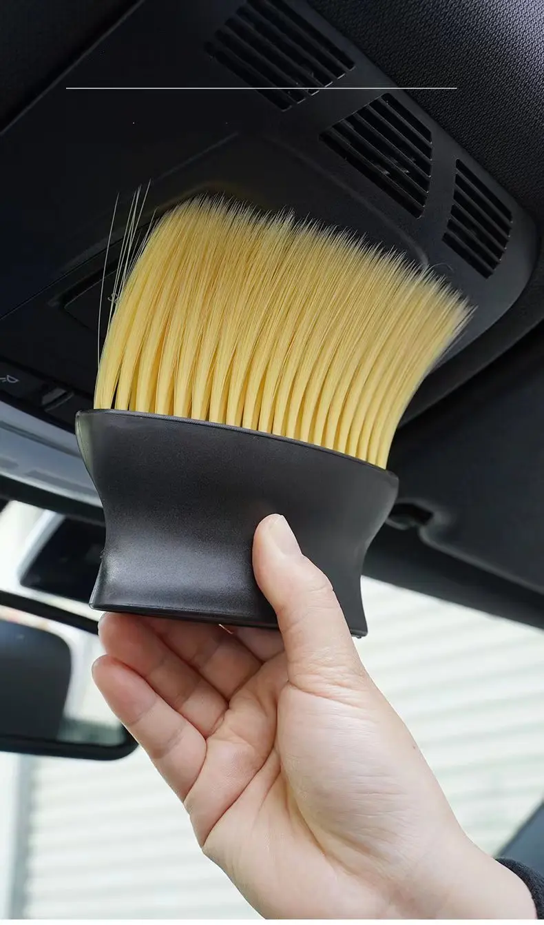 Car Interior Sweeping Dust Soft Brush Car Wash Tool Artifact Car Interior Gap Dust Brush Air Outlet Cleaning Brush