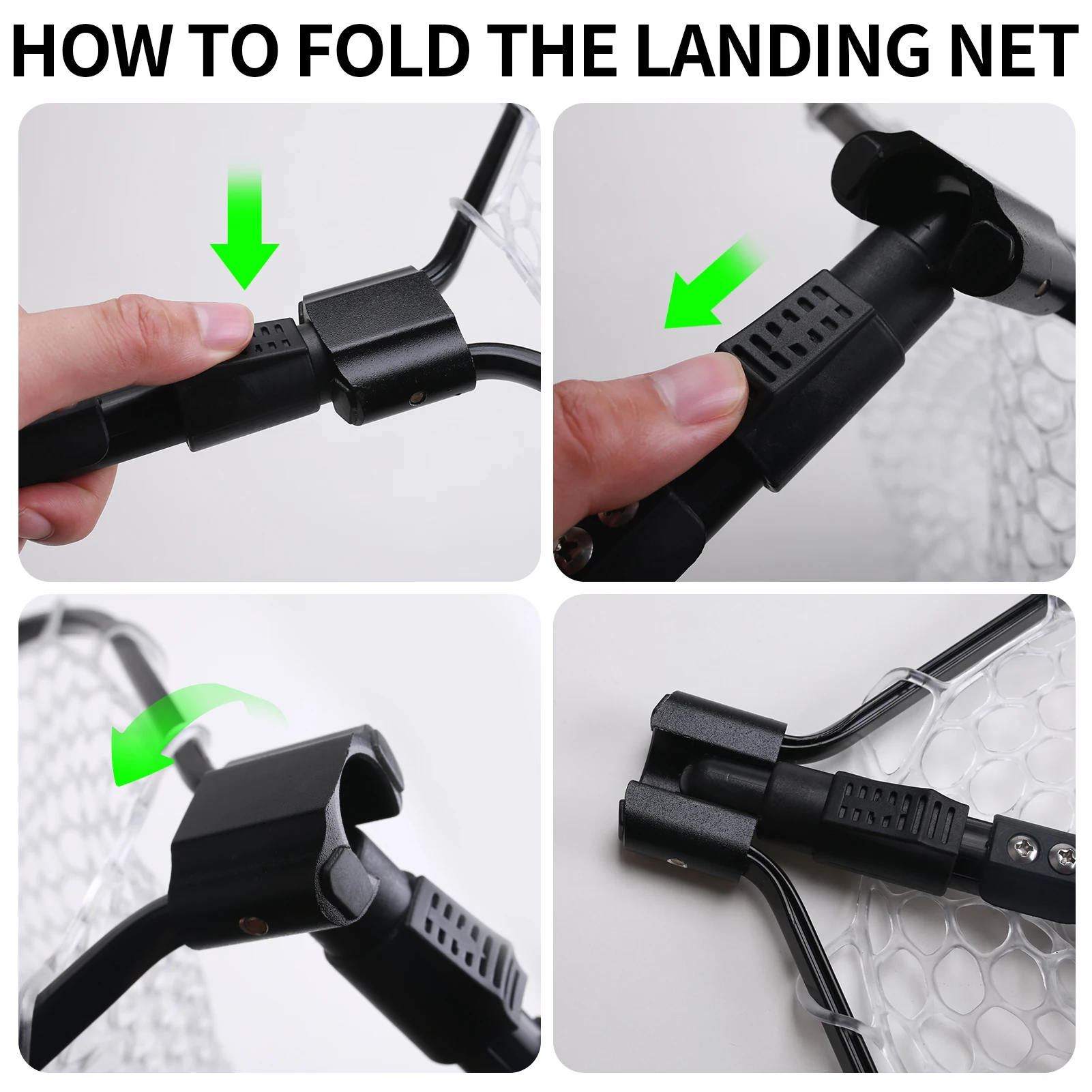 Retractable Landing Net Folding 1.9m/1.5m/1.3m Telescopic Fishing Net Outdoor Sea Mesh Portable Hand Dip Net For Carp Fly Fun