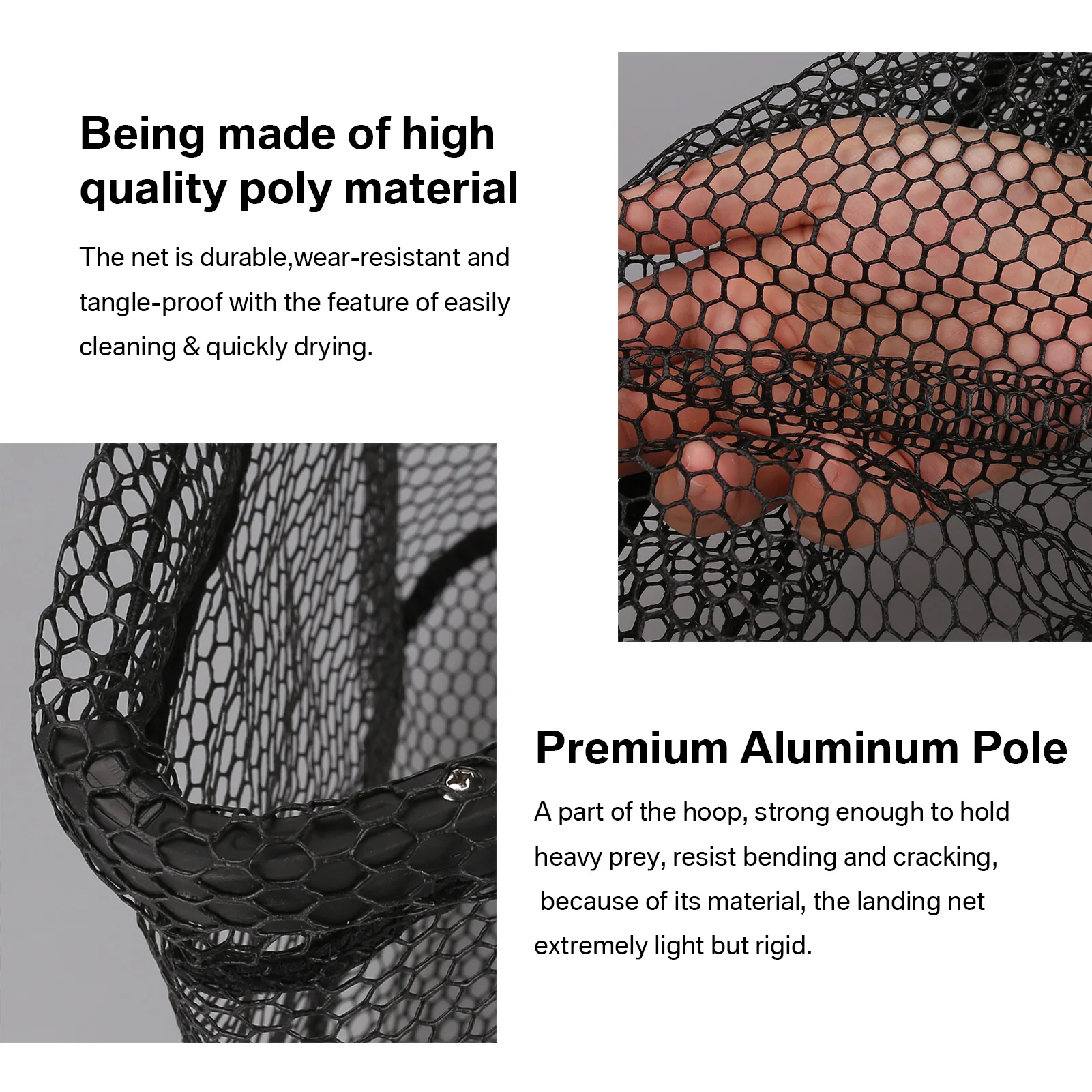 Retractable Landing Net Folding 1.9m/1.5m/1.3m Telescopic Fishing Net Outdoor Sea Mesh Portable Hand Dip Net For Carp Fly Fun