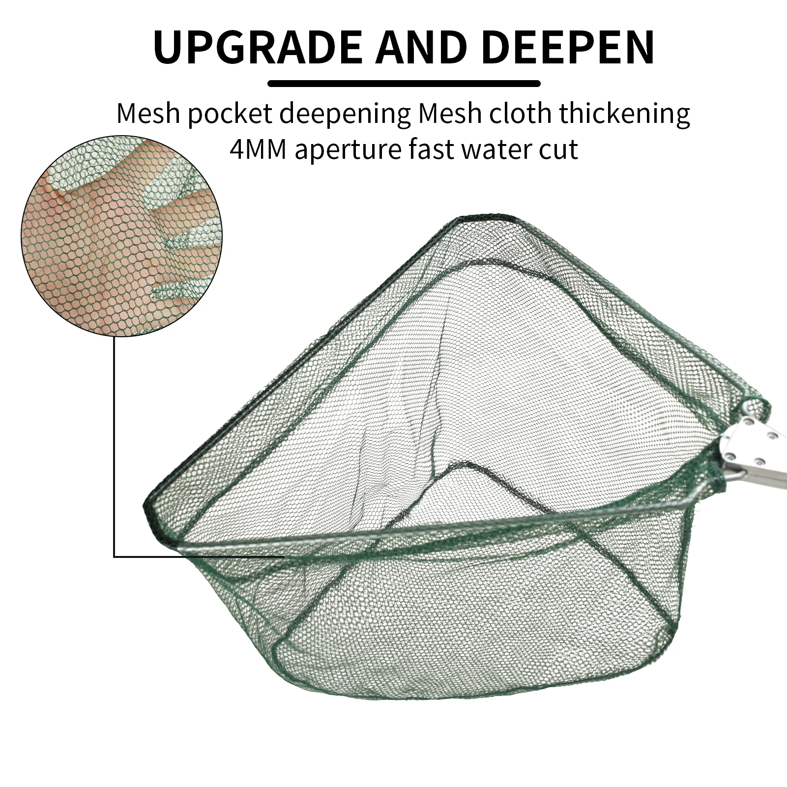 Retractable Landing Net Folding 1.9m/1.5m/1.3m Telescopic Fishing Net Outdoor Sea Mesh Portable Hand Dip Net For Carp Fly Fun