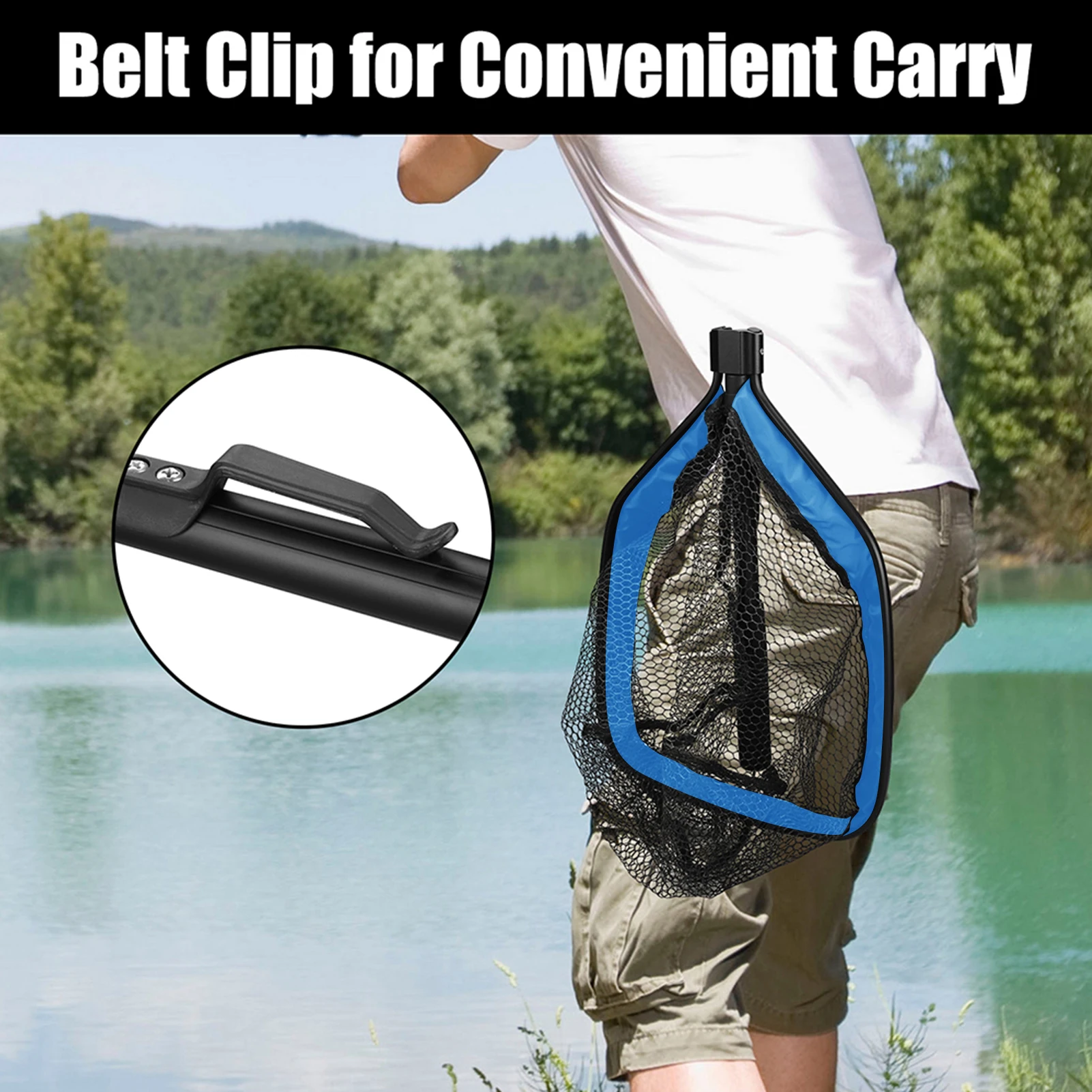 Retractable Landing Net Folding 1.9m/1.5m/1.3m Telescopic Fishing Net Outdoor Sea Mesh Portable Hand Dip Net For Carp Fly Fun